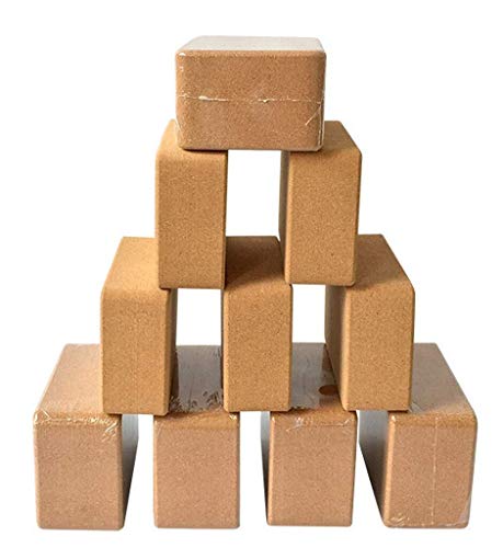 Yoga Blocks, Pilates Foam Brick, High-Density Yoga Wood Bricks, Ftness Assisted Accessories For Women (Color : 10 Packs)