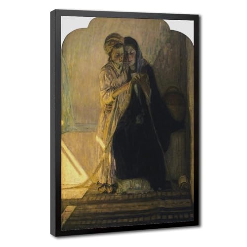 Impression sur toile Christ apprenant à lire Tanner 61x91cm pour déco murale