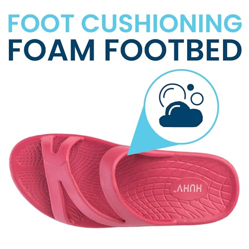 HUHV Recovery Comfort Sandals- Orthopedic Flip-Flop and Slide Sandals with Arch Support and Extra Cushion EVA Footbed for Men and Women3