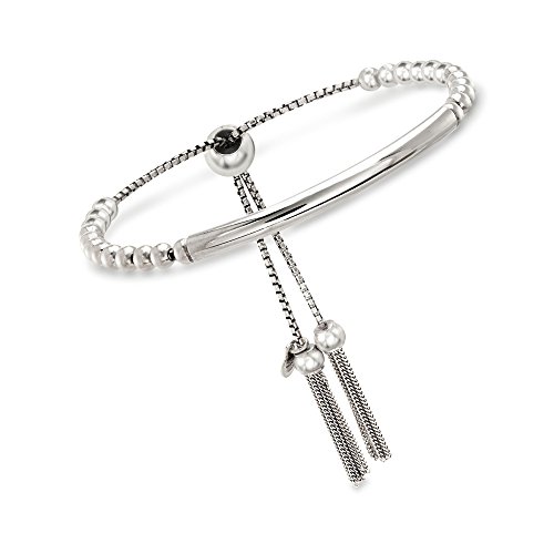 Ross-Simons Italian Sterling Silver Beaded Bolo Bracelet