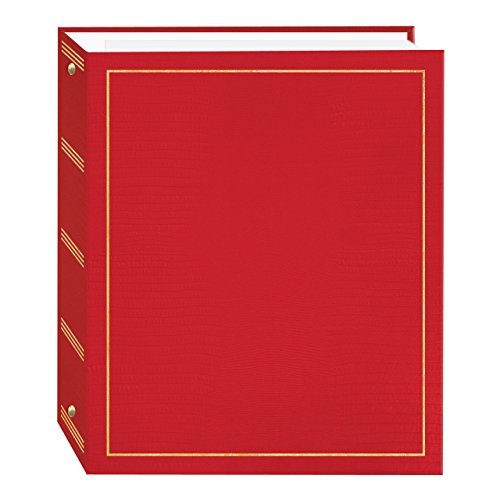 SelfStick 3Ring Photo Album 100 Pages (50 Sheets), Red