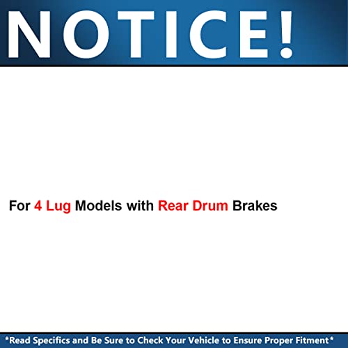 Image of Detroit Axle - 4 Lugs Front Brake Kit for 2005-2010 Chevy Cobalt 2007-2010 | Pontiac G5 2005-2006 Pursuit 2003-2007 Saturn Ion, Drilled & Slotted Brake Rotors Ceramic Brakes Pads Replacement