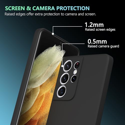 Image of for Samsung Galaxy S21 Ultra Case Black, Scratch Resistant with Soft Touch, Slim Thin Phone Cover for Samsung Galaxy S21 Ultra