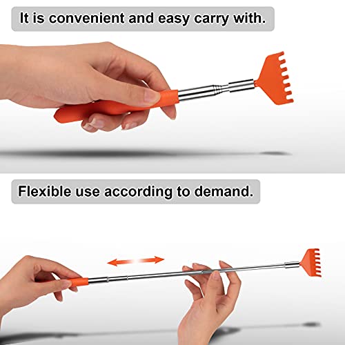 Igreely Back Scratchers 5-Pack Handy Extendable Portable Telescopic Stainless Steel Retractable Claw Metal Hand Massage Tools With Non Slip Handle Extends 27 Inches For Men Women #TOP2