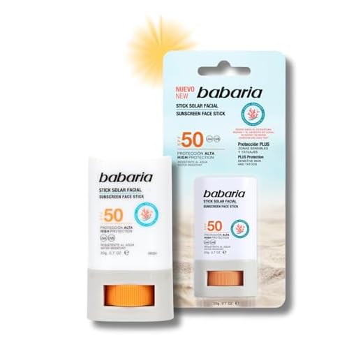 Babaria - Stick Solar Facial 50 |Protección Alta Con Aloe Y Manteca De Karité |Coral Friendly Y Biodegradable | Resistente Al Agua Y Al Sudor | Vegano | Stick Solar Niños,20g, El embalaje puede variar