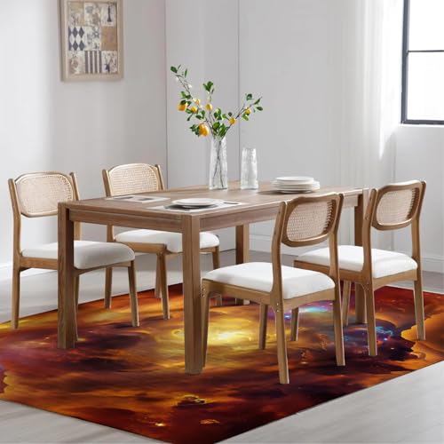 Tapis résistant et fin pour salon moderne effet fumée