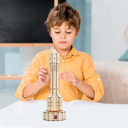 Kits de ciencia para niños con maqueta de satélite de madera 2