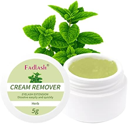 FADLASH Eyelash Glue Remover Cream Low Irritation Cream for Sensitive Skin Lash Remover Individual Eyelash Extension Cleanser Fragrance 0.2OZ