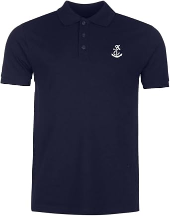 Polo Shirts for Men Boat Anchor Embroidered Short Sleeve Mens Polo Shirts