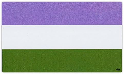 Bumper Sticker Decal - Gender Queer Pride Flag - Genderqueer LGBT GLBT Gay - 5" x 3" Sticker image 2
