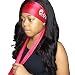 Ali Pearl Wig Grip Band, Satin Edge Laying Scarf for Lace Frontal Wigs,Non Slip Hair Wrap, Keep Wig Secured -Wigrip- Soft Women's Satin Headband for Makeup, Facial,Sport,Yoga (Red 2 pieces)
