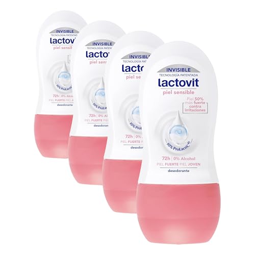 Lactovit Déodorants formule anti-transpirante lot de 4 pour éliminer les odeurs de transpiration