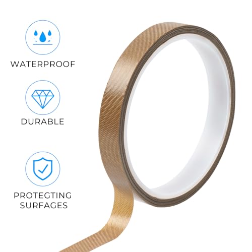 Image of Low Friction Tape,1 /2 inch x 33 Ft,Drawer Slide Tape,Curtain Glide Tape,Drawer Glide Tape,Squeak Resistant,Abrasion Resistance,Surface Protection for Wood,Cabinet (Brown
