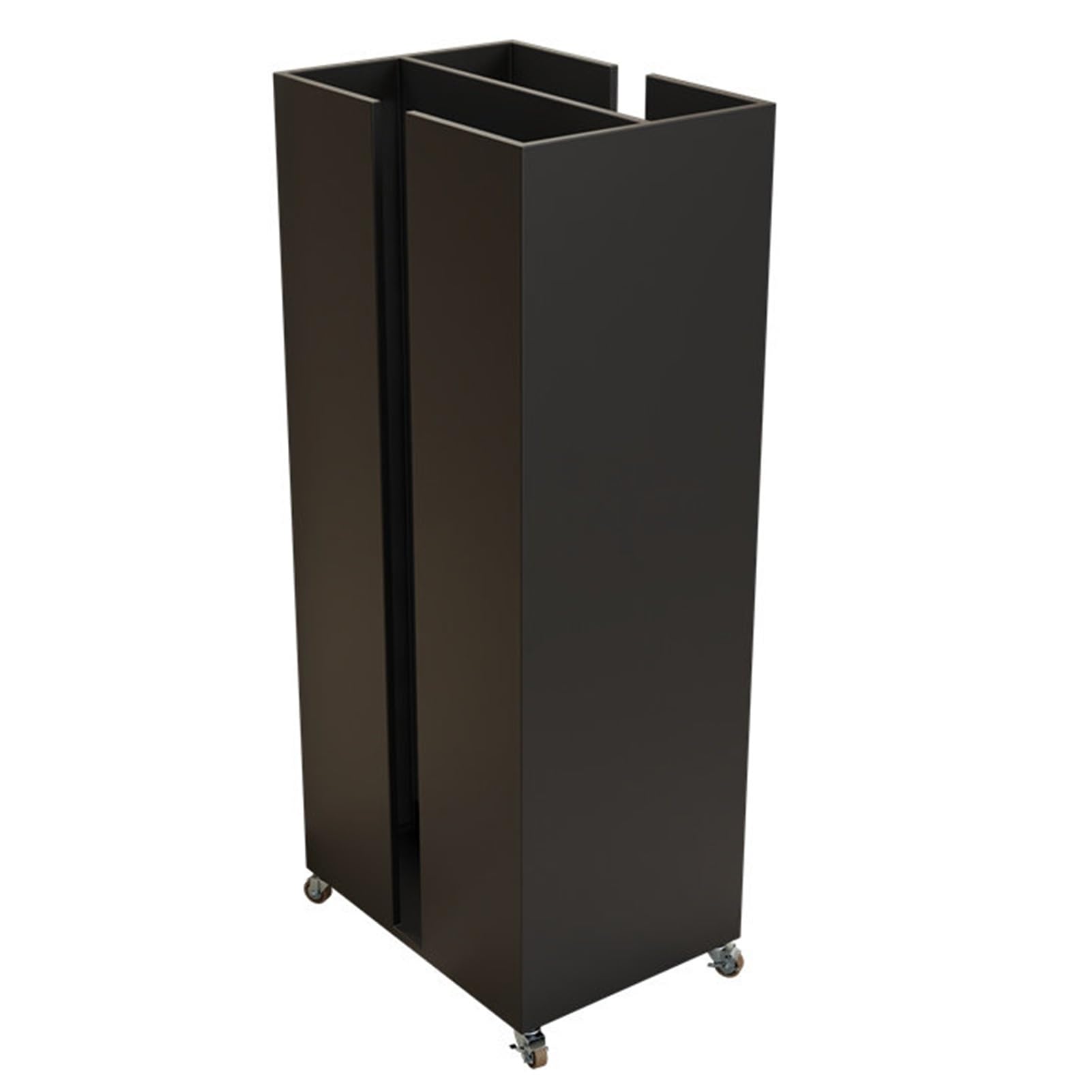 BHGFYXBS Hanger Organizer Storage Rack With Casters For Closet Laundry Retail Store, Premium Stackable Hangers Holder,Black-45x35x100cm