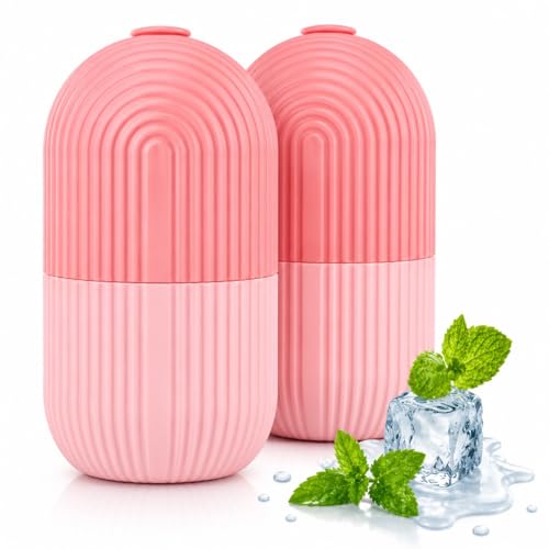 Image of Ice Roller for Face Massager for Reduce Puffiness, Soothe Skin, Refresh Tired Face & Relieve Under Eye Bags (PINK, PACK OF 2)