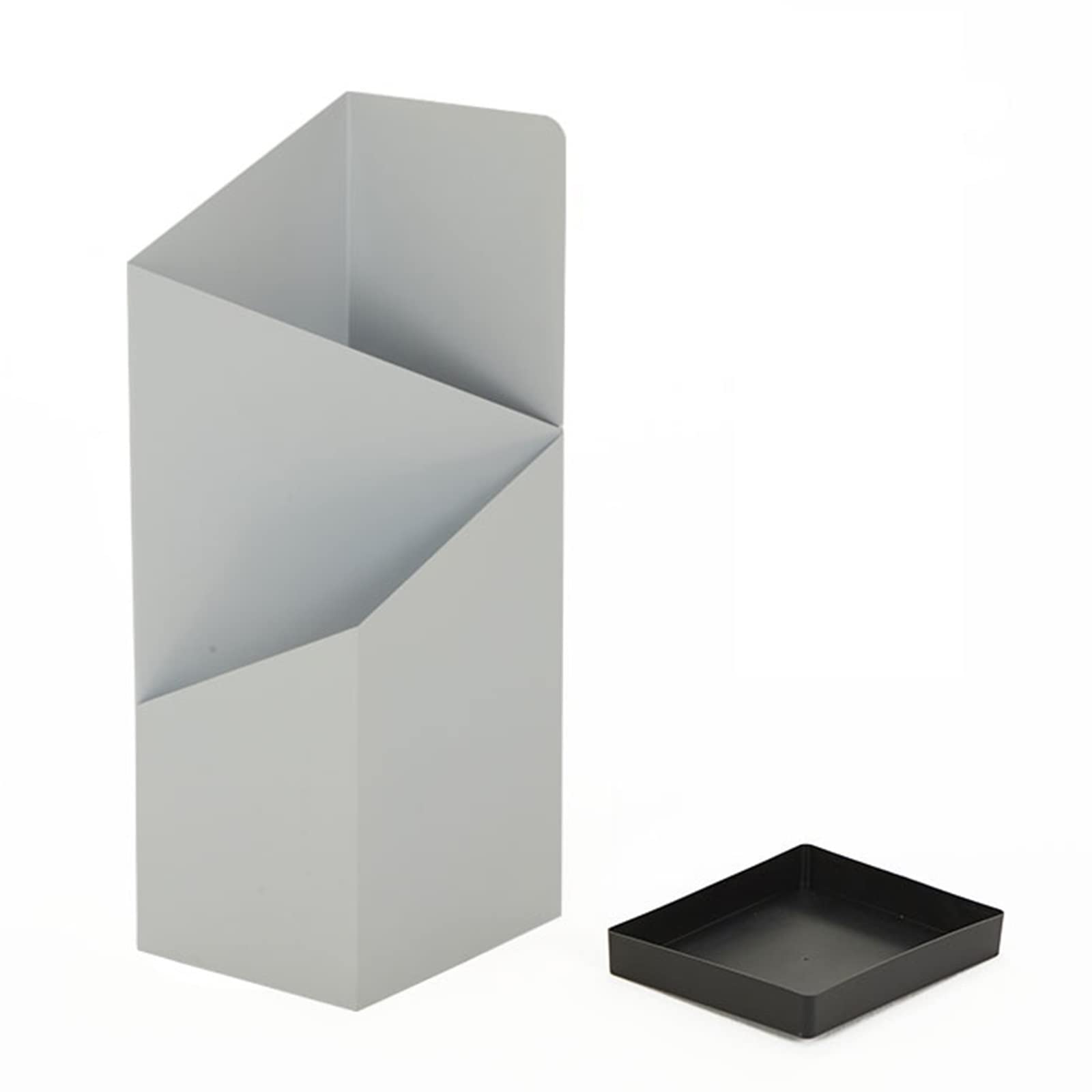 GYRAZXS Modern Metal Umbrella Stand with Removable Drip Tray, Stylish Indoor Outdoor Holder for Entryway Hallway Office