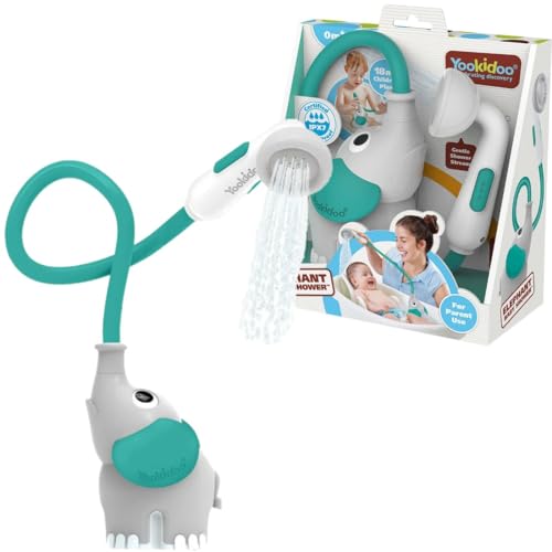 Douchette de bain éléphant Gris et vert forêt - Yookidoo