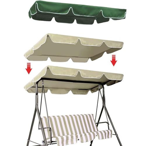 Housse de rechange pour balancelle – Pare-soleil résistant aux intempéries pour balancelle de jardin, terrasse, bord de piscine et arrière-cour – Protection UV, installation facile, accessoire de