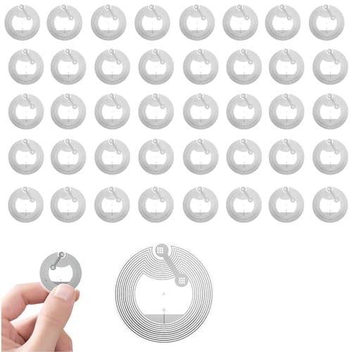 50 autocolantes NFC Ntag215, NFC regraváveis, chip NFC, cartões de memória programáveis, 144 bytes de memória para Apple iPhone, iOS, Android, aplicações para todos os telemóveis compatíveis