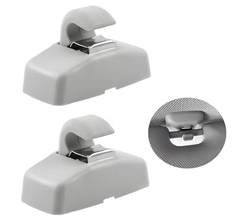 2 Piezas de Soporte para Parasol de Coche, Gancho Estable y Duradero para Clip de Parasol, Compatible con Jetta Golf Passat 3B0857561B Gancho de Hebilla de Parasol (Gris)