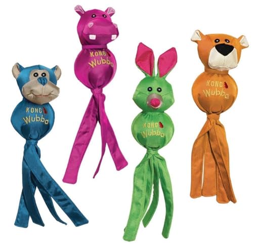 Kong Wubba Ballistic Friends Spielzeug – Farben können variieren, klein