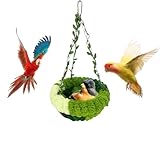 HyzaPhix Hamac pour oiseaux, nid d'oiseau, jouet pour cage à oiseaux, accessoire pour perroquet, perruche, calopsitte, pinson, hamster, gerbille (petit)