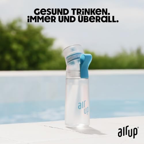 Foto von air up® Flasche Twist Pro Starter Set Original, inkl Pods in 5 Geschmacksrichtungen I 600ml Trinkflasche mit Geschmack, zuckerfrei I spülmaschinenfest & BPA frei I in Blue Splash