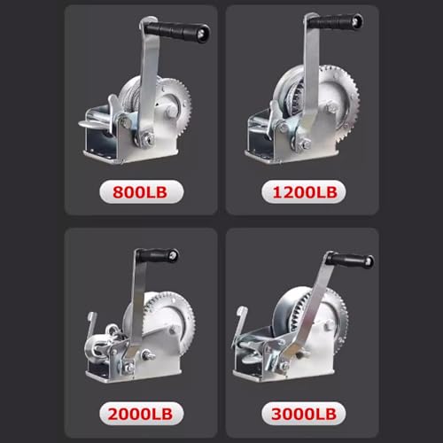 Winche manual con cable y gancho 1200LB 10m miniatura 4