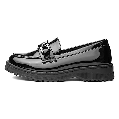 Lilley UNA Kids Black Patent Loafer - Size 3 UK - Black