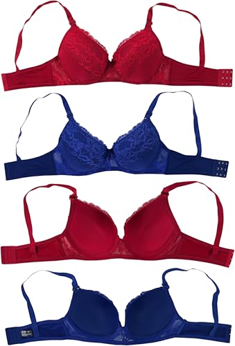 Image of ToBeInStyle Women's Pack of 6 Classic Style Underwire Supportive Padded Bras