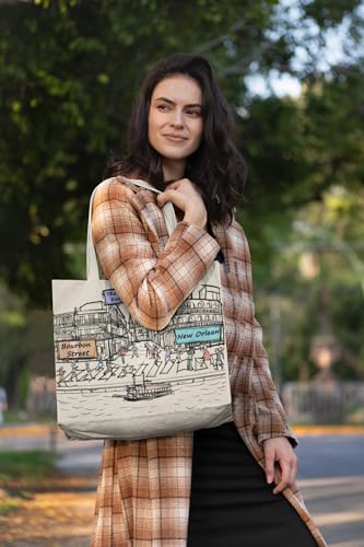 Image of Cities Around the World Artwork Tote Bag Series- Designed in the USA, 17 inchx14 inch, Double Sided Print, Souvenir & Gift