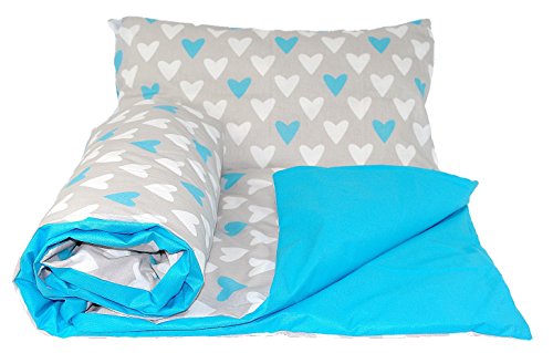 Set de ropa de cama reversible para bebé (2 piezas: funda de edredón y funda de almohada), de la marca Baby's Comfort 11 Talla:70x80cm for cribs / prams / moses baskets