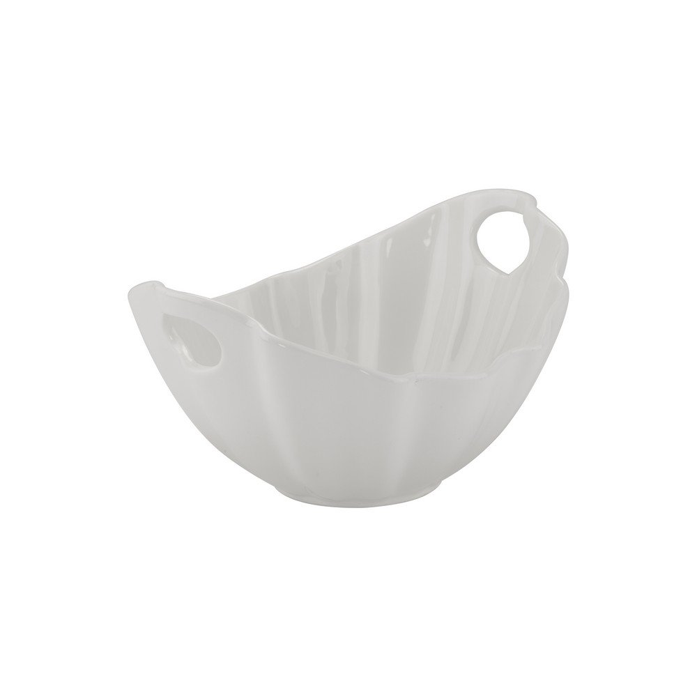 10 Strawberry Street Whittier 7.75"/24 Oz Boat Bowl with Wave Texture, Set of 4, White