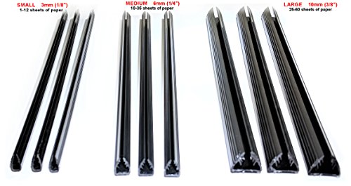 Newly Patented Premium SlideBinder tm Binder Bars. Staple, Slide, and Never Lose a Page! Large Size for 35-50 Sheets of 20lb Paper (30 SPINES ONLY)