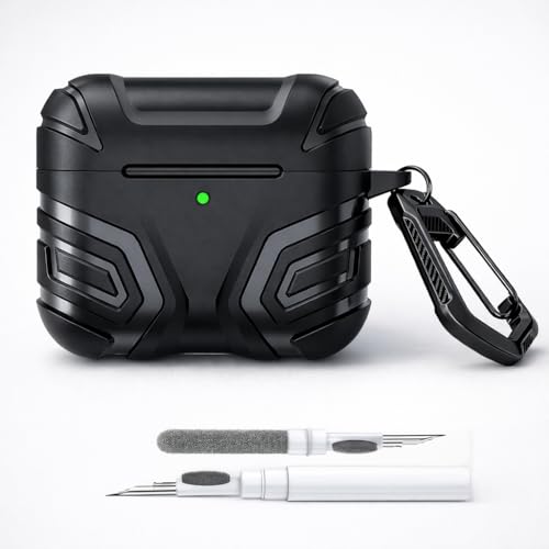 Mizi Rugged Shockproof Case for AirPods 4 (2024) – 66% OFF, Includes Cleaner Kit & Keychain – Black