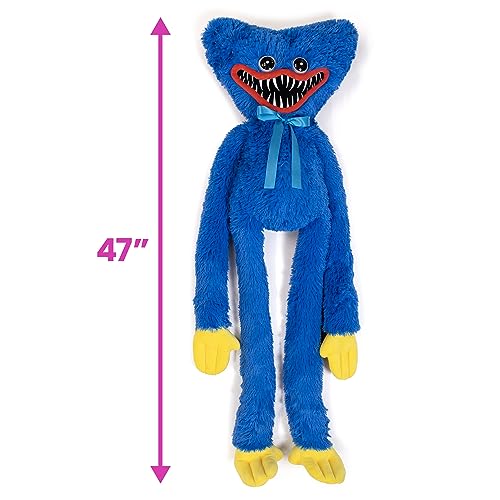 Poppy Playtime Huggy Wuggy Plush Doll - Collectible Toy for All Ages (47" Jumbo Huggy Wuggy)