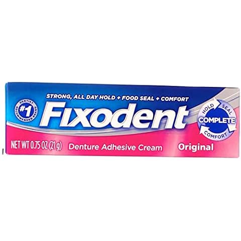 Fixodent Denture Adhesive Cream Original, Multi, 0.75 Oz, Pack of 4 Cover