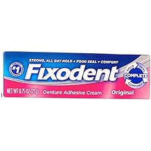 Fixodent Denture Adhesives Cream, Original - 0.75 Oz Pack of 6