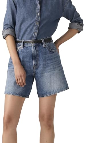 Levi's Donna High Rise Baggy, Pantaloncini, Worn Memory Short, 24W