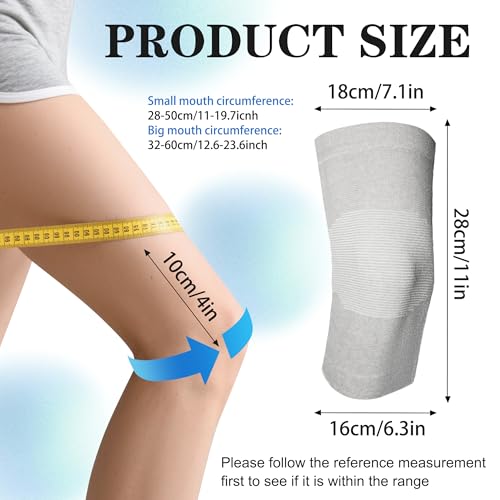 Image of Compression Knee Sleeves (2 Pack), 11 inch Professional Support for Knee Pain Relief, Arthritis, Running, Gym, Workout & Recovery - Stability for Men & Women with Joint Pain, ACL, Meniscus Tear
