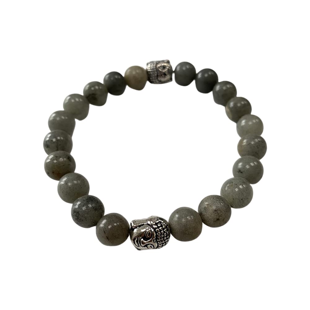 VIE Buddha Bracelet, Grey Aventurine