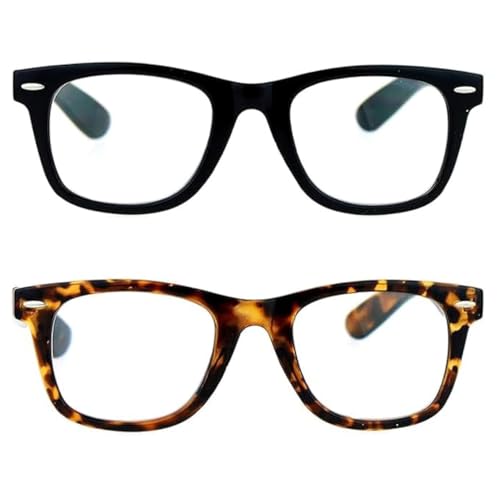 SA106 Retro Horn Rim Multi 3 Focus Progressive Reading Glasses