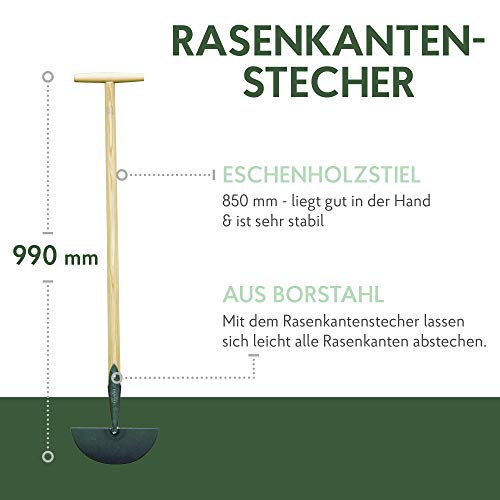 Rasenkantenstecher Dewit mit T-Griff aus Borstahl 99 cm
