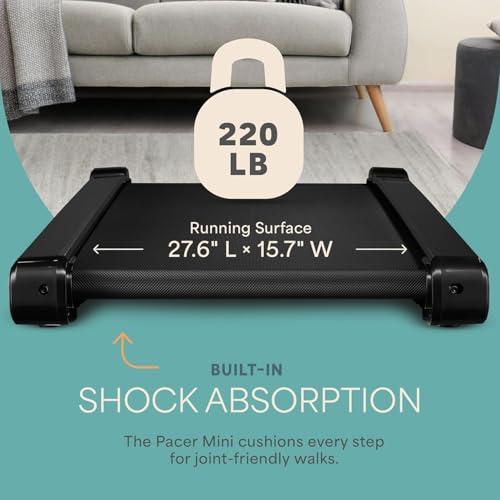 Image of LifePro PacerMini Compact Walking Pad Treadmill with Incline - Under Desk Walking Treadmill for Home Mini Apartment & Office Portable Low Profile Quiet Electric with Remote Control & LED Display