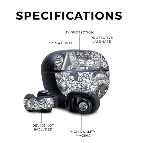 Image of Glossy Glitter Skin Compatible with Bose Ultra Open Earbuds - Angry Koi - Premium 3M Vinyl Protective Wrap Decal Cover - Easy to Apply | Crafted in The USA by MightySkins