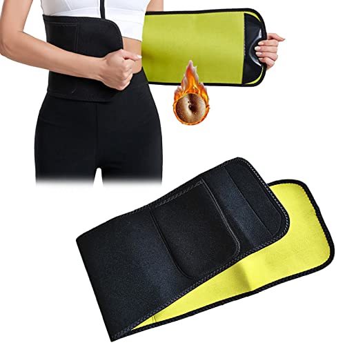 AOYNBWFKSJP Unisexe Ceinture Sauna avec Abdominale Sudation Discret Homme Musculation Femme Brûle Graisse Ventre pour Outdoor Sports, Fitness (Noir), Taille unique Cover