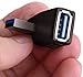 Oxsubor USB 3.0 Adapter 90 Degree Male to Female Coupler Connector Plug Left Angle and Right Angle