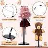 Yaocom 12 Pcs Adjustable Doll Stand Display Holder for 14 to 18 Inches Action Figure Stands with Expandable Waist Wire Bracket Support Dolls Display Rack for Home Shop Birthday Party(Black)