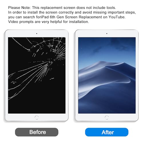 image for SIMDOG for iPad 6 (6th Gen 2018) A1893 A1954 Screen Replacement Kit Gl