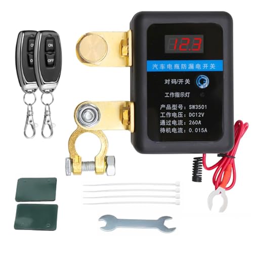 Image of Remote Battery Disconnect Switch 12V Smart LED Remote Control | LED Indicator, Remote Battery Kill Switch, Car Battery Disconnect, 12V for Vehicle, Truck RV Boat